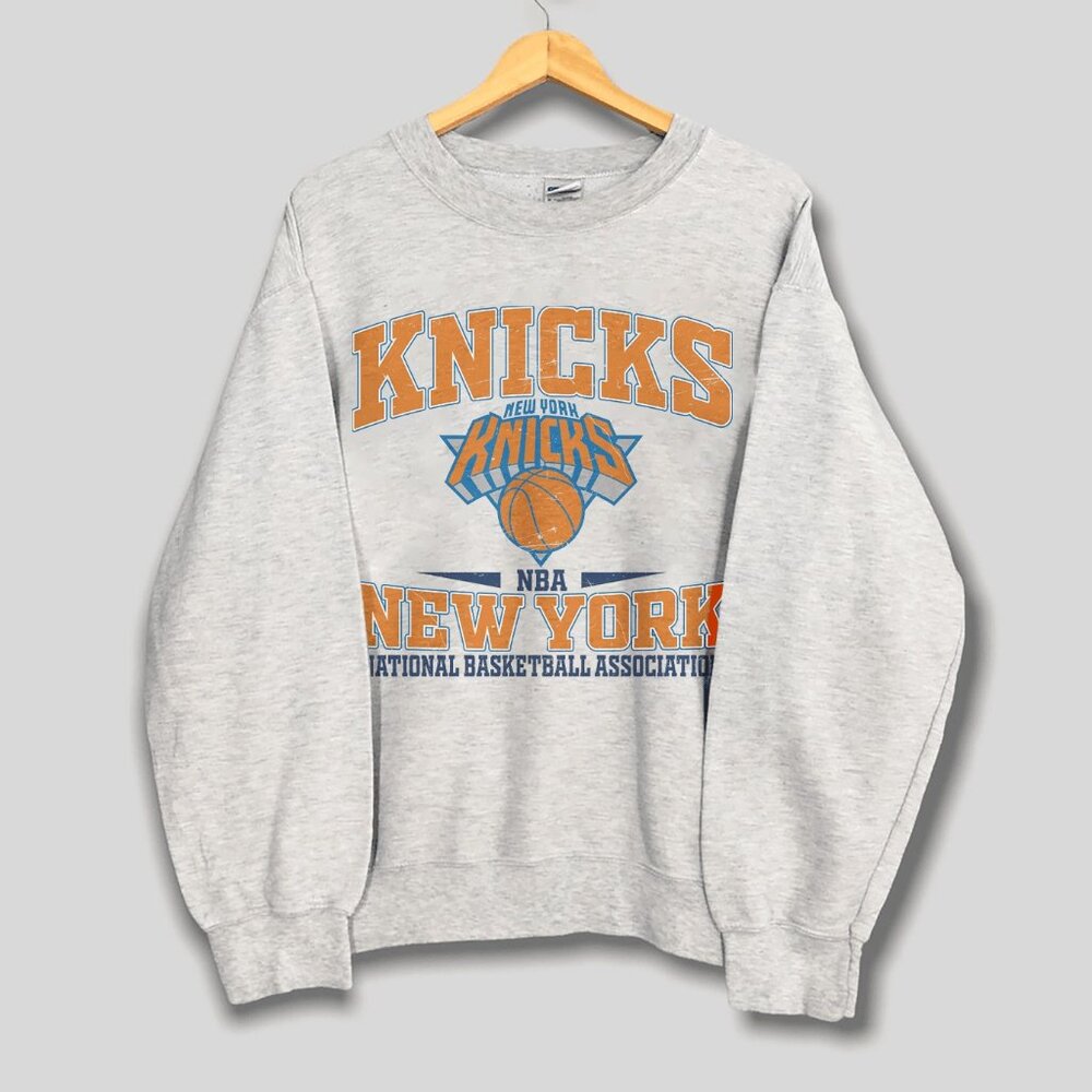 Vintage 90s New York Knicks Basketball Crewneck Sweatshirt New York Knicks Shirt